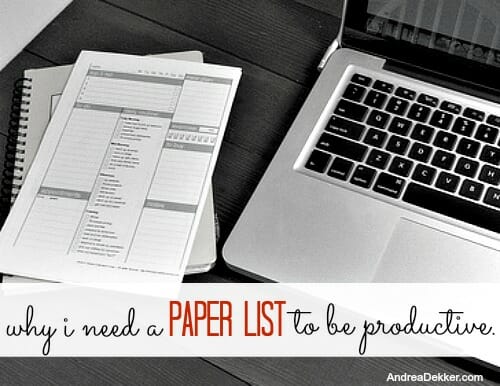 Why I Need a Paper List to Be Productive - Andrea Dekker