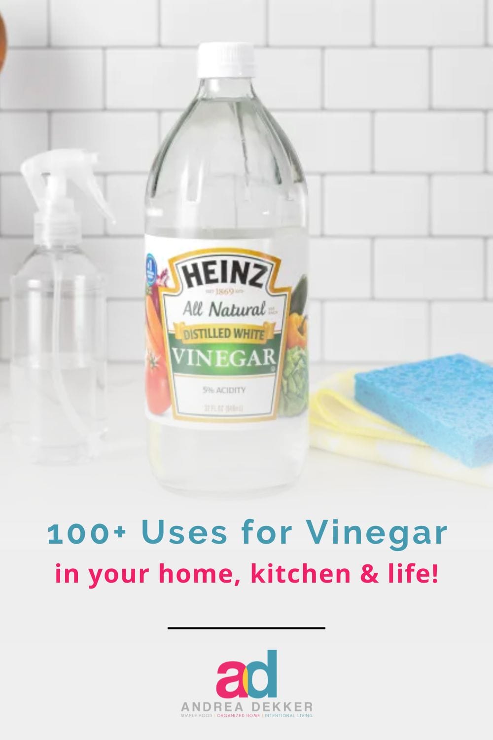 Vinegar is one of the simplest, most affordable staples that can "do it all" -- clean your home, boost flavor in your cooking, naturally disinfect and deodorize, repel bugs, kill weeds, and more! Keep reading for more than 100 ways you can use vinegar in and around your home. via @andreadekker