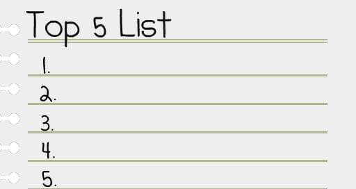 Create a Top 5 List - Andrea Dekker