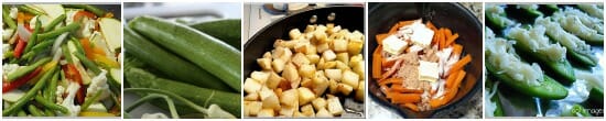 chopped veggies