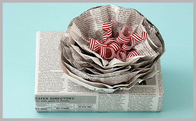 newspaper wrapped presents clipart