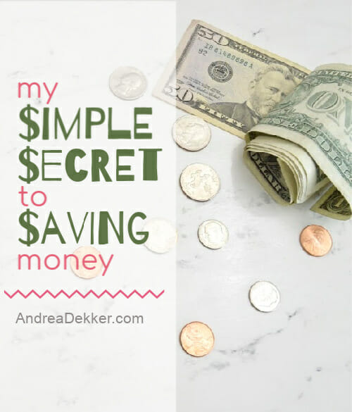 the secret to saving money