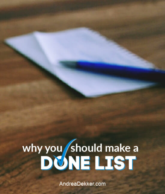 why you should make a done list
