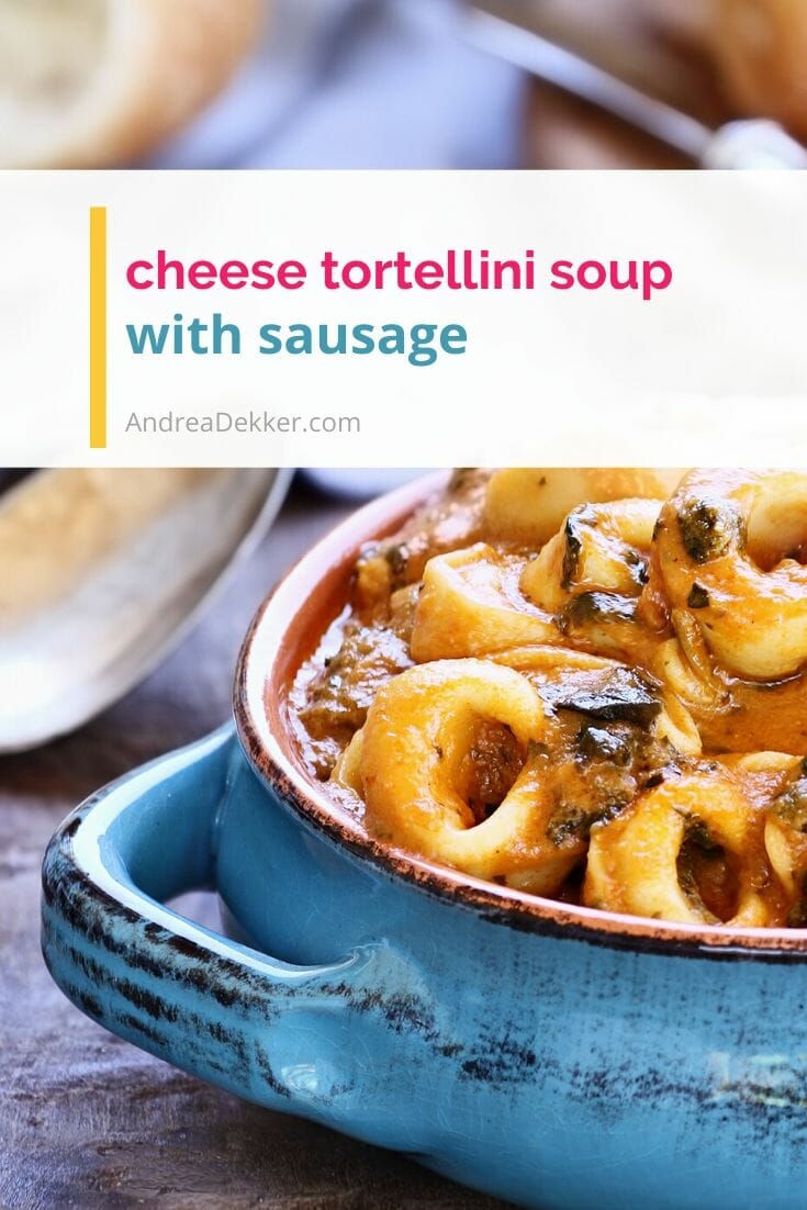 sausage and cheese tortellini soup via @andreadekker