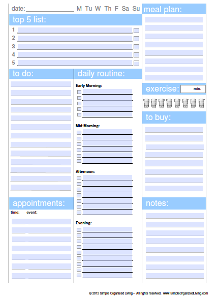 free printable planner