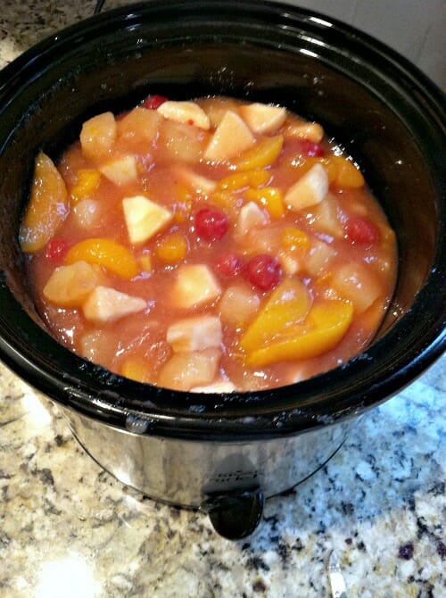 fruit salad in the slow cooker