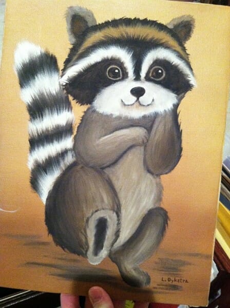 racoon painting