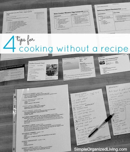 cooking without a recipe