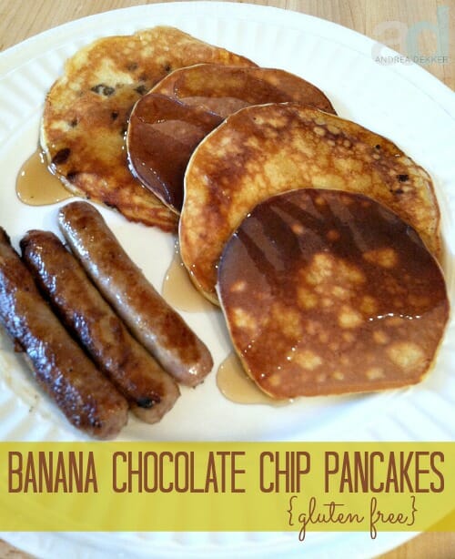 banana chocolate pancakes