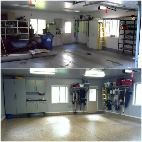 garage before and after