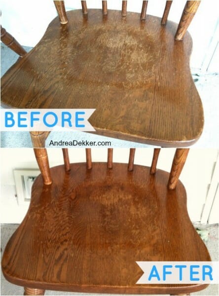 before and after wood furniture restoration