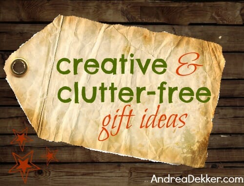 creative and clutter-free gift ideas