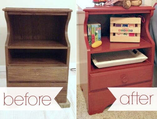 night stand before and after