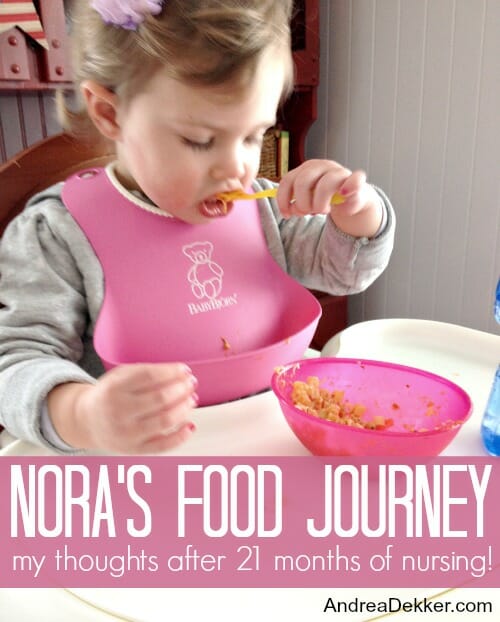 Nora S Food Journey My Thoughts After 21 Months Of Nursing Andrea Dekker