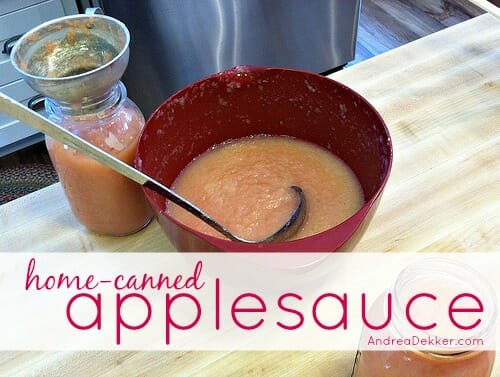 home canned applesauce