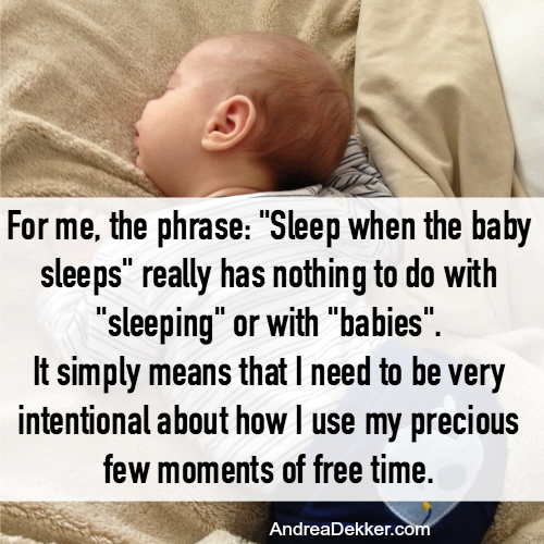 sleep when the baby sleeps