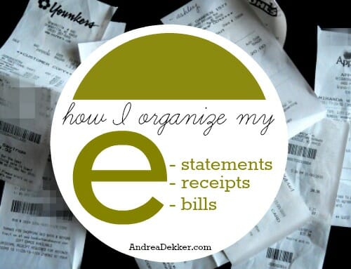 how to organize your bills and receipts