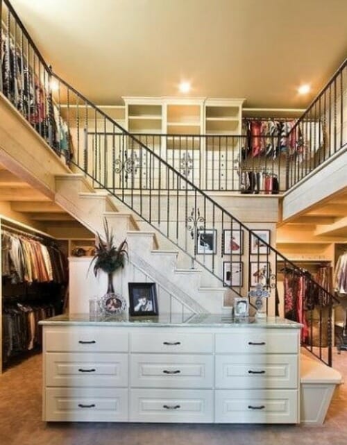 two-story closet