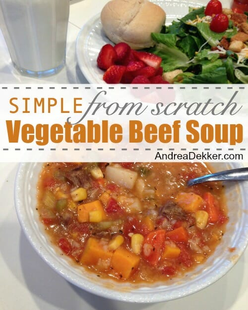 Vegetable Beef Soup from Scratch | Andrea Dekker