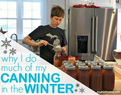 canning in the winter