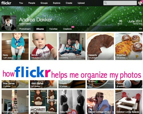 how I organize photos with flickr