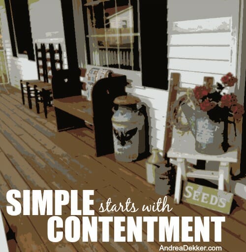 simple start with contentment