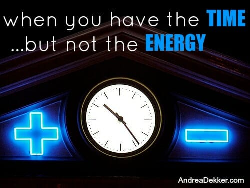 time versus energy