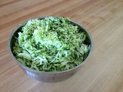 shredded zucchini