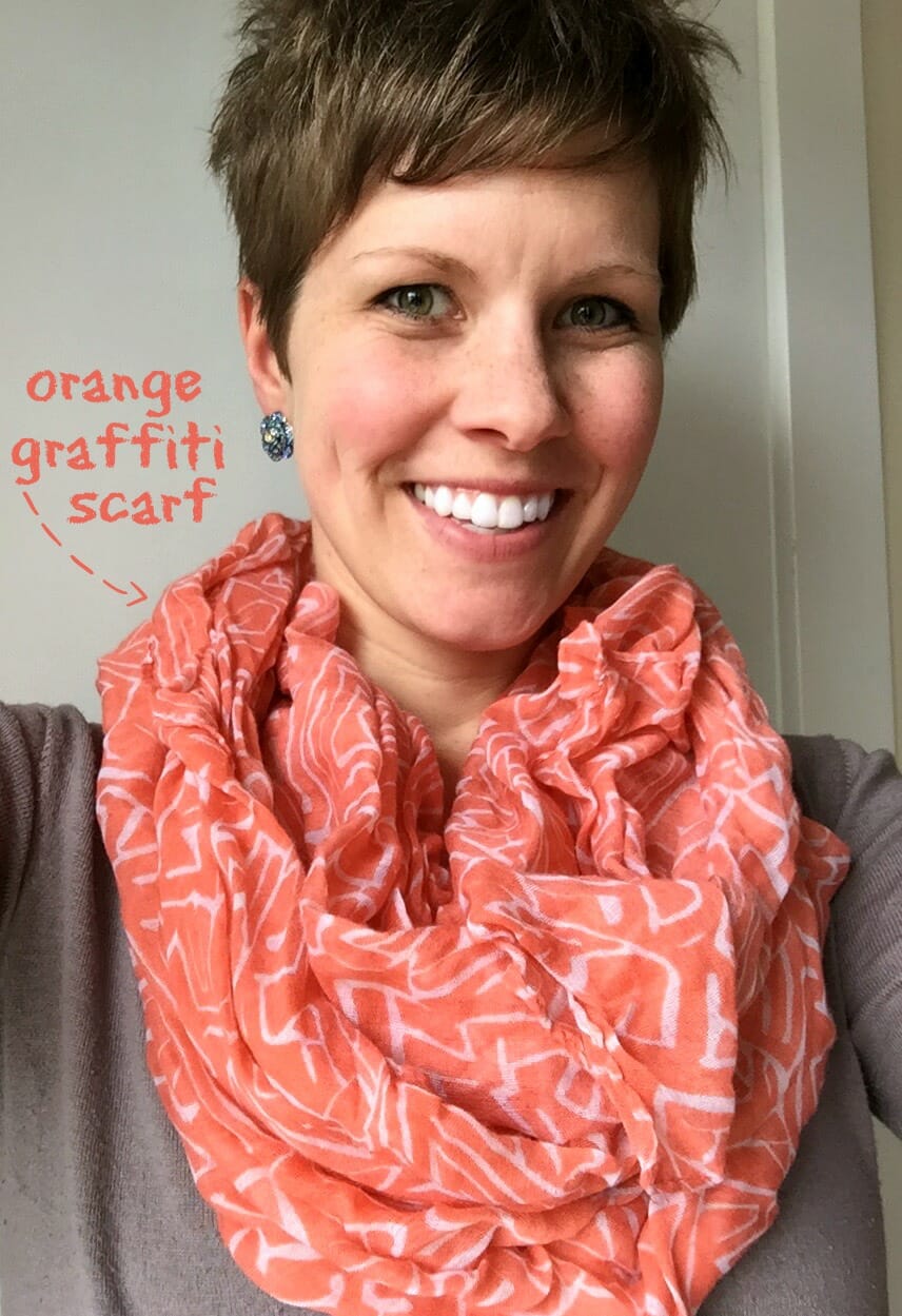 orange scarf