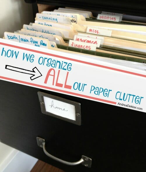 organize paper clutter