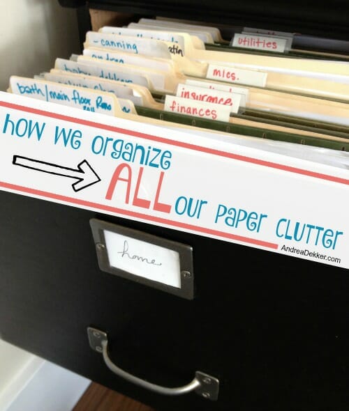 How We Organize ALL Our Paper Clutter