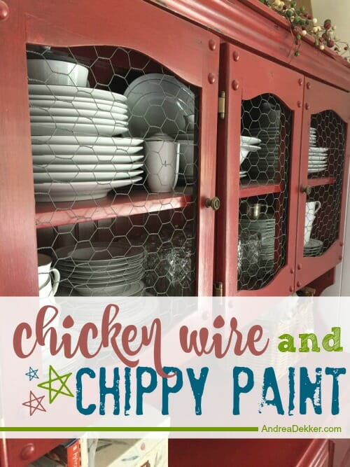 chicken wire and chippy paint