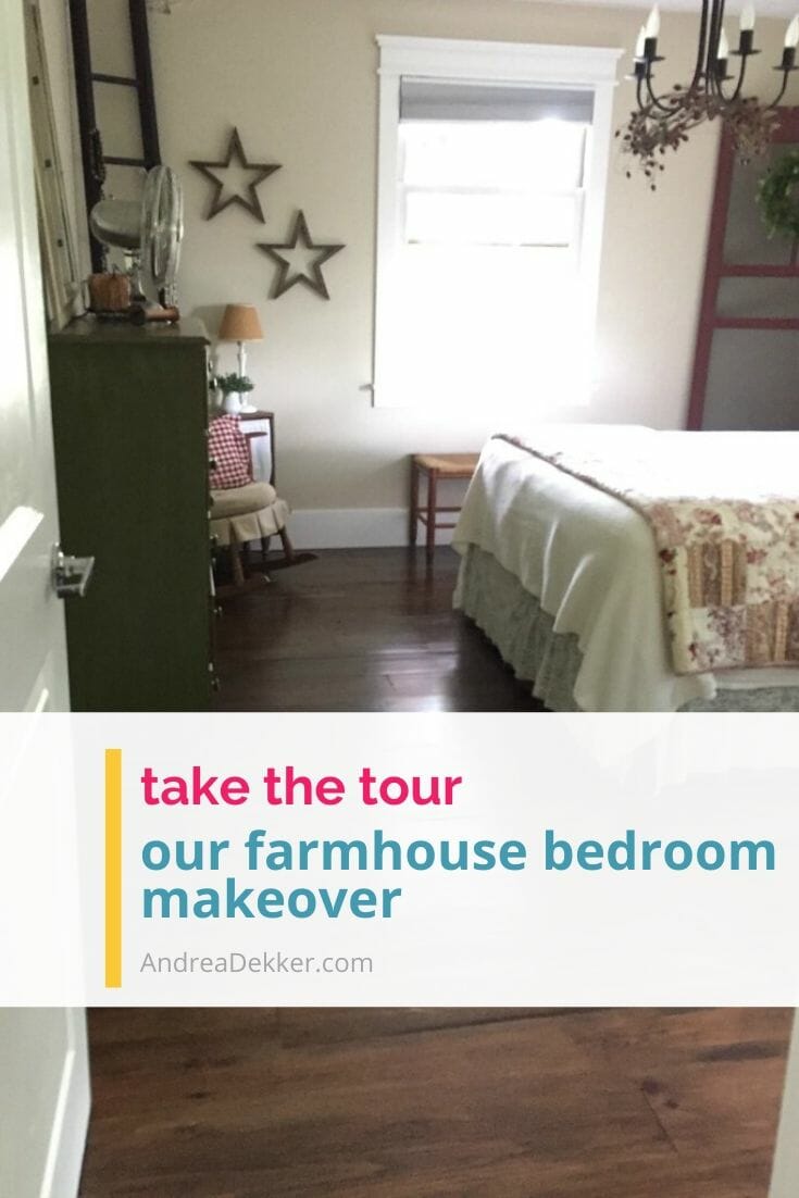 farmhouse master bedroom makeover via @andreadekker