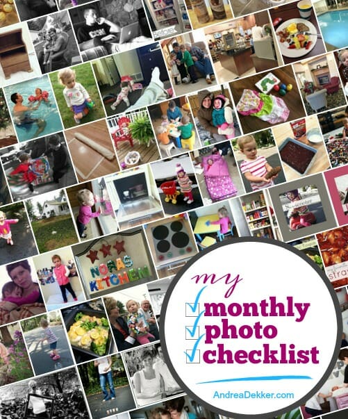 monthly photo checklist