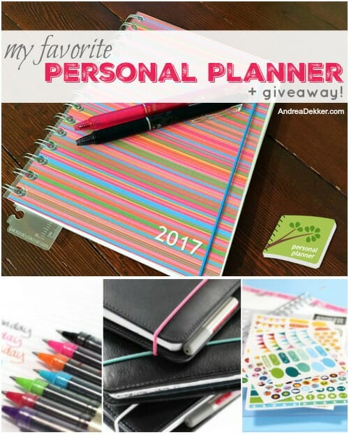 personal planner giveaway