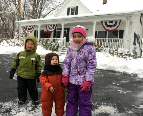 crazy kids in the snow