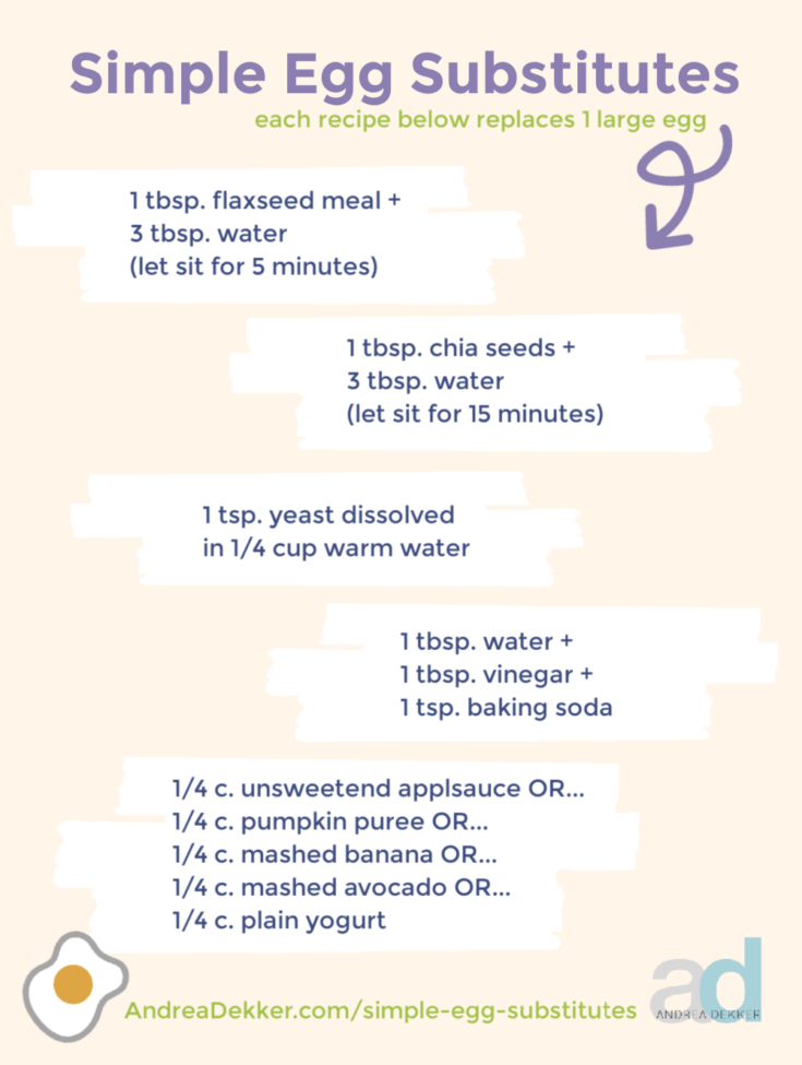 9 Simple Egg Substitutes (Free Printable!) Andrea Dekker
