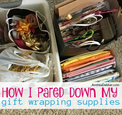 How I Pared Down My Gift Wrapping Supplies