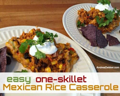 Easy One-Skillet Mexican Rice Casserole | Andrea Dekker