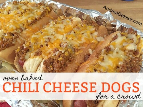 Easy Baked Chili Cheese Dogs