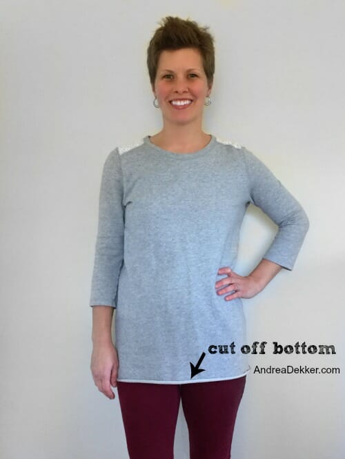 Sweater with cheap frayed bottom