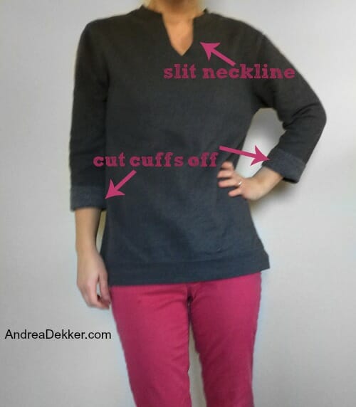 How To Instantly Update A Sweatshirt No Sewing Required Andrea Dekker