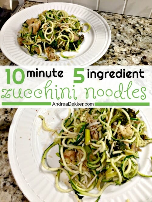 10 minute Spiralized Zucchini & Cherry Tomatoes