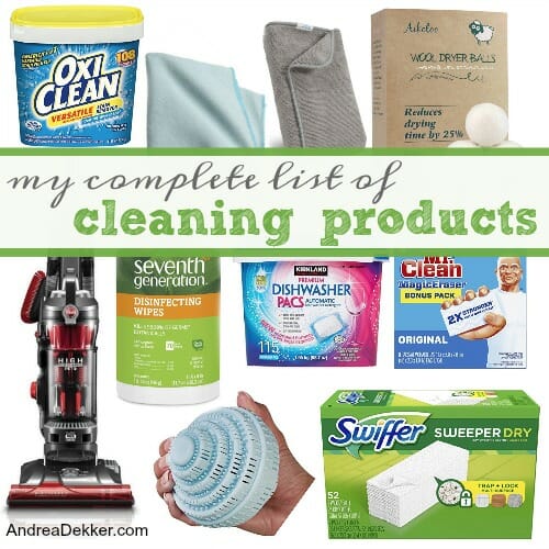 My Complete List of Cleaning Products Andrea Dekker