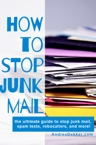 how to stop junk mail