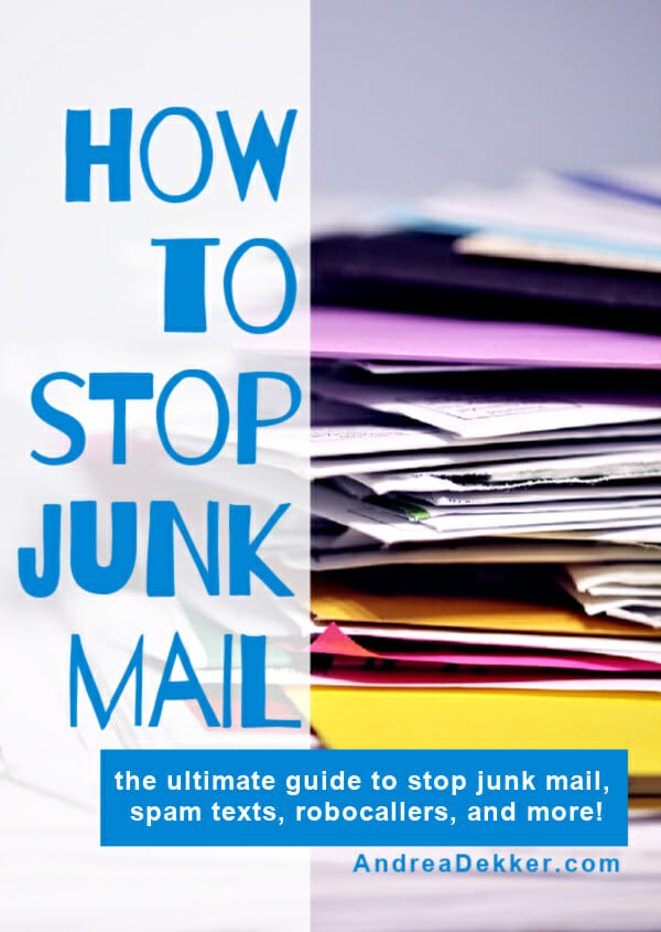 how to stop junk mail