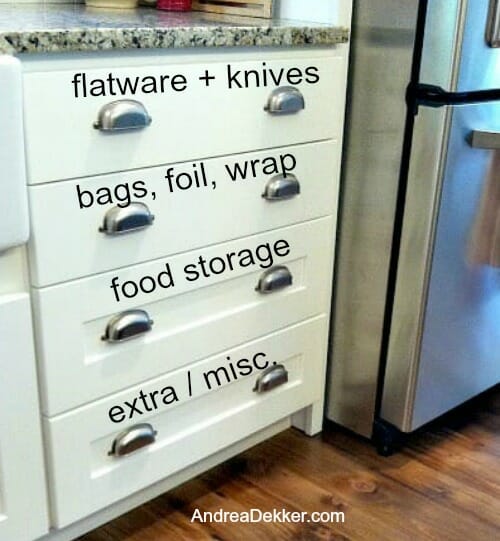 organized kitchen drawers