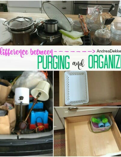 purging and organizing