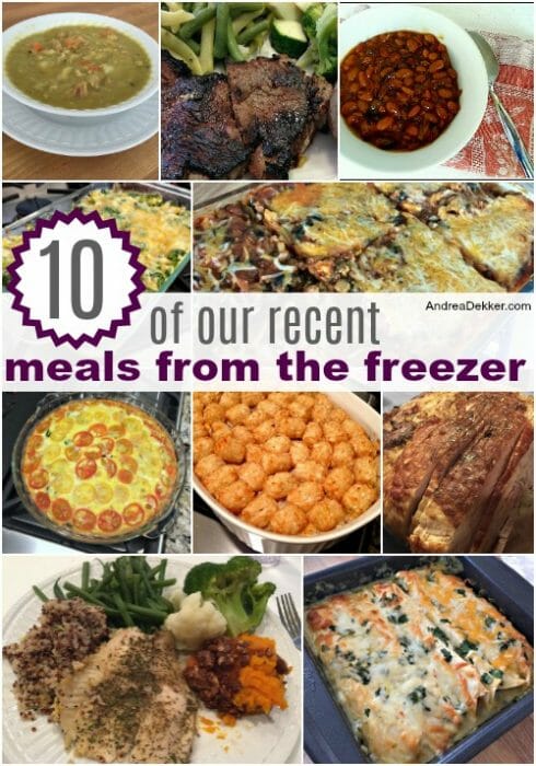 10 Of Our Recent Meals From the Freezer | Andrea Dekker