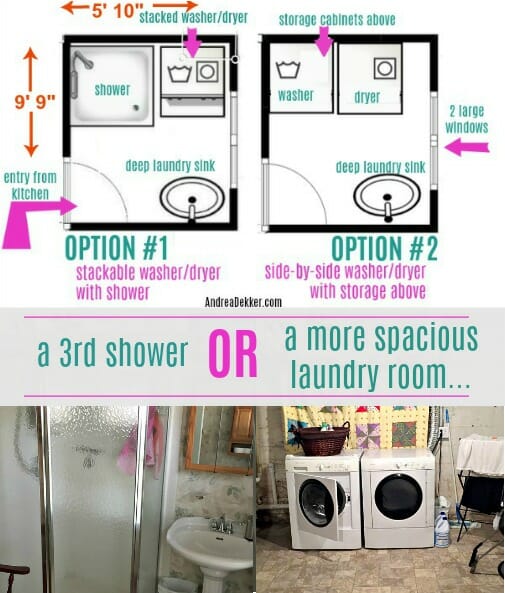 A 3rd Shower Or A More Spacious Laundry Room Help Me